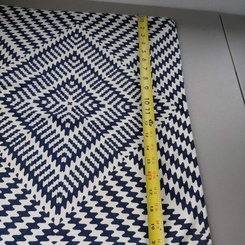 2 Tree Wool Pillow Covers Blue White Accent Decor Tribal Modern Preppy Canvas - Picture 6 of 7